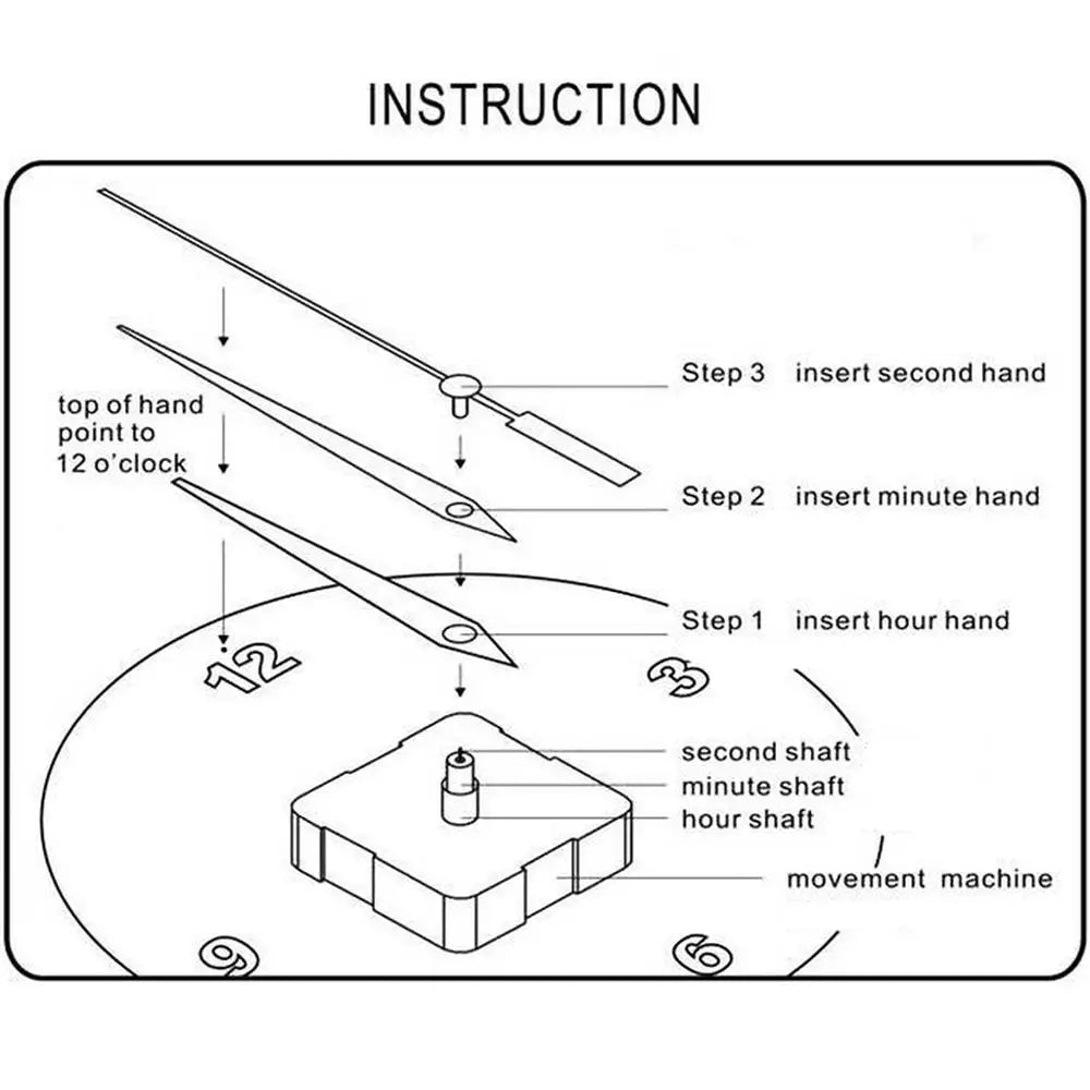 Set Silent DIY Wall Clock Movement Mechanism Quartz Clock Replacement Motor with Needles and Hanger Clock Repair Parts