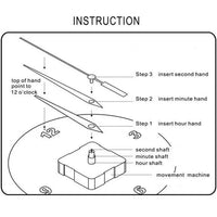 Set Silent DIY Wall Clock Movement Mechanism Quartz Clock Replacement Motor with Needles and Hanger Clock Repair Parts