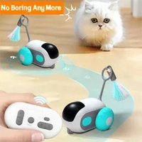 Turbo Tail Cat Toy Three Modes Interactive Electronic Smart Cat Toy Remote Control Rechargeable Automatic Moving Cat Exercise