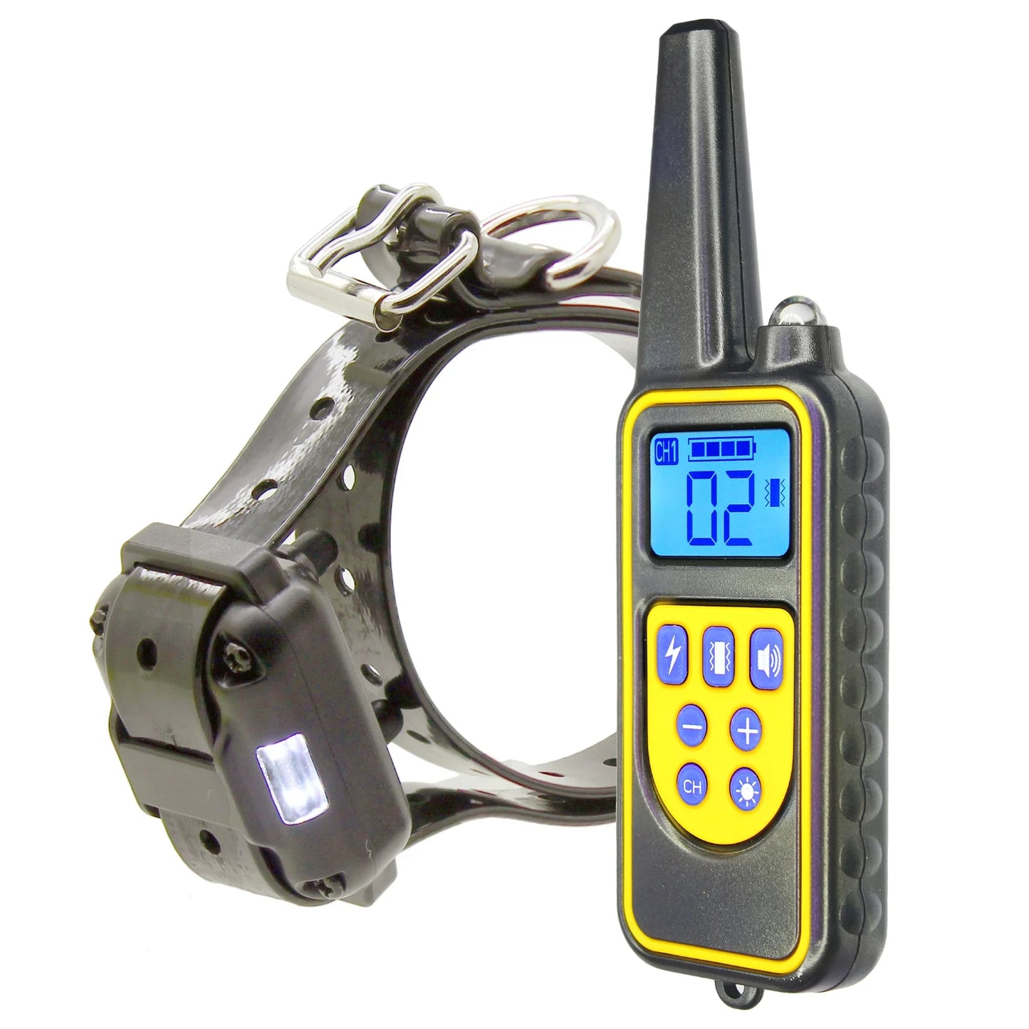 Waterproof Rechargeable 880 Remote Control Dog Training Collar with LCD Display for Pet - Shock Vibration Sound 433 Mhz Support