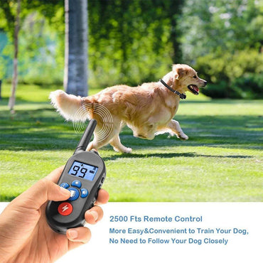 Electric Dog Training Collars Waterproof Rechargeable Remote Control Pet with LCD Display for All Size Bark-stop Collars