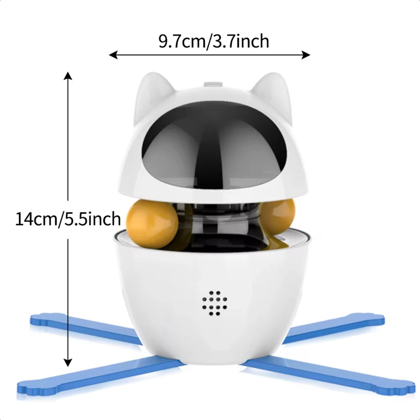 4-in-1 Cat Toys Indoor  Interactive Toys with Ball and Feather Automatic Chasing Exercising Laser Toy USB Rechargeable