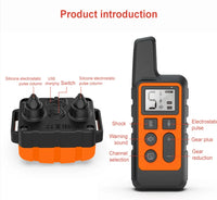 500m Electric Dog Training Collar Pet Remote Control Waterproof Rechargeable with LCD Display for All Size Shock Vibration Sound