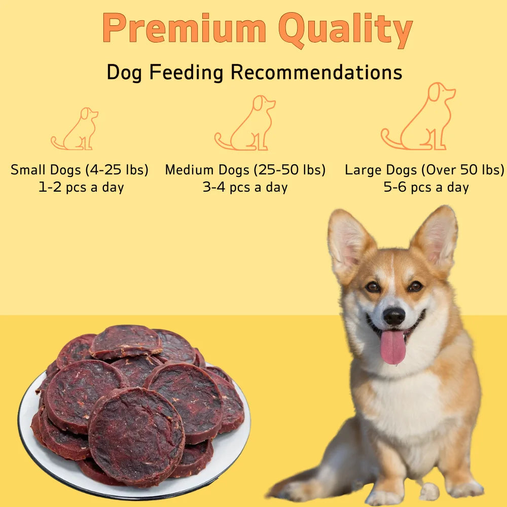 100g/500g (3.53oz/17.6oz)Duck Slices Dog Treats For Small, Medium, & Large Dog, Healthy, Easily Digestible, And High Protein