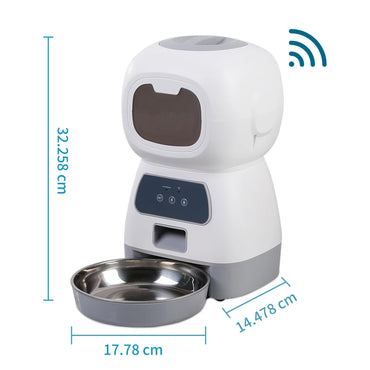 3.5L Automatic Pet Feeder For Cats WiFi Smart Swirl Slow Dog Feeder With Voice Recorder Large Capacity Timing Cat Food Dispenser