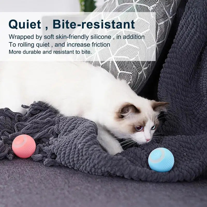 Smart Cat Rolling Ball Toys Rechargeable Cat Toys Ball Motion Ball Self-moving Kitten Toys for Indoor Interactive Playing