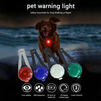 LED Dogs Collar Glow in The Dark Dogs Collar Harness Pendant Waterproof Safety Night Walking Lights