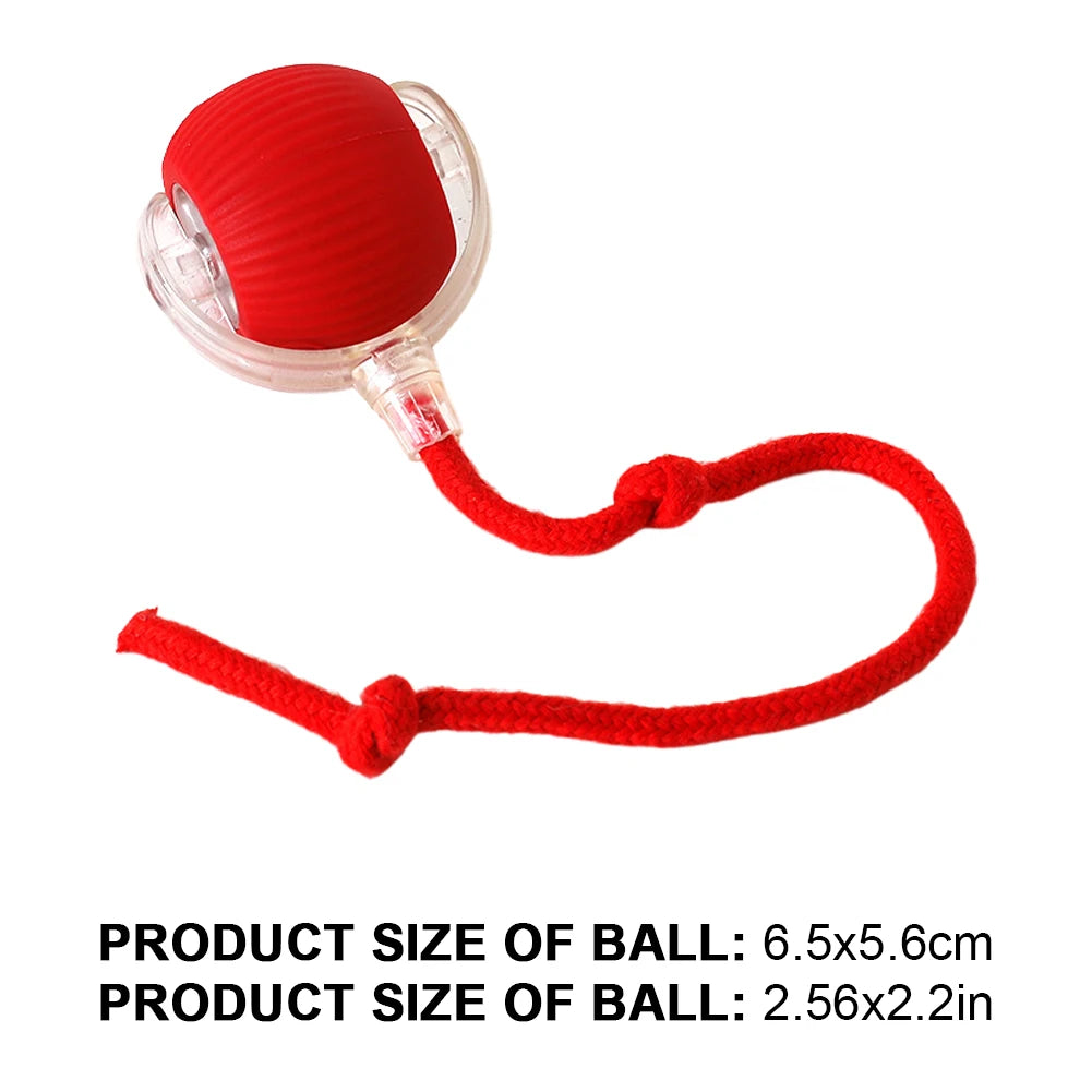 1/2PCS Cat Interactive Ball Toy Automatic Rolling Ball Faux Tail Rechargeable Smart Pet Electric Dog Cat Training Imitate Mouse