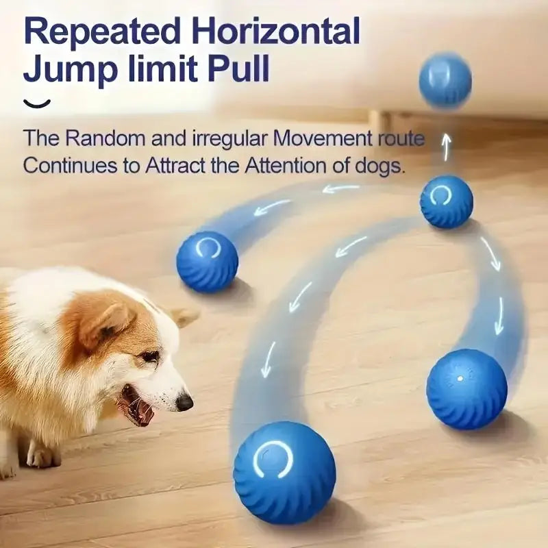 Intelligent Jumping Ball, Electric Charging Cat And Dog Toy, Self-rolling Pet Dog Toy Ball,  Pet Grinding Teeth Toy