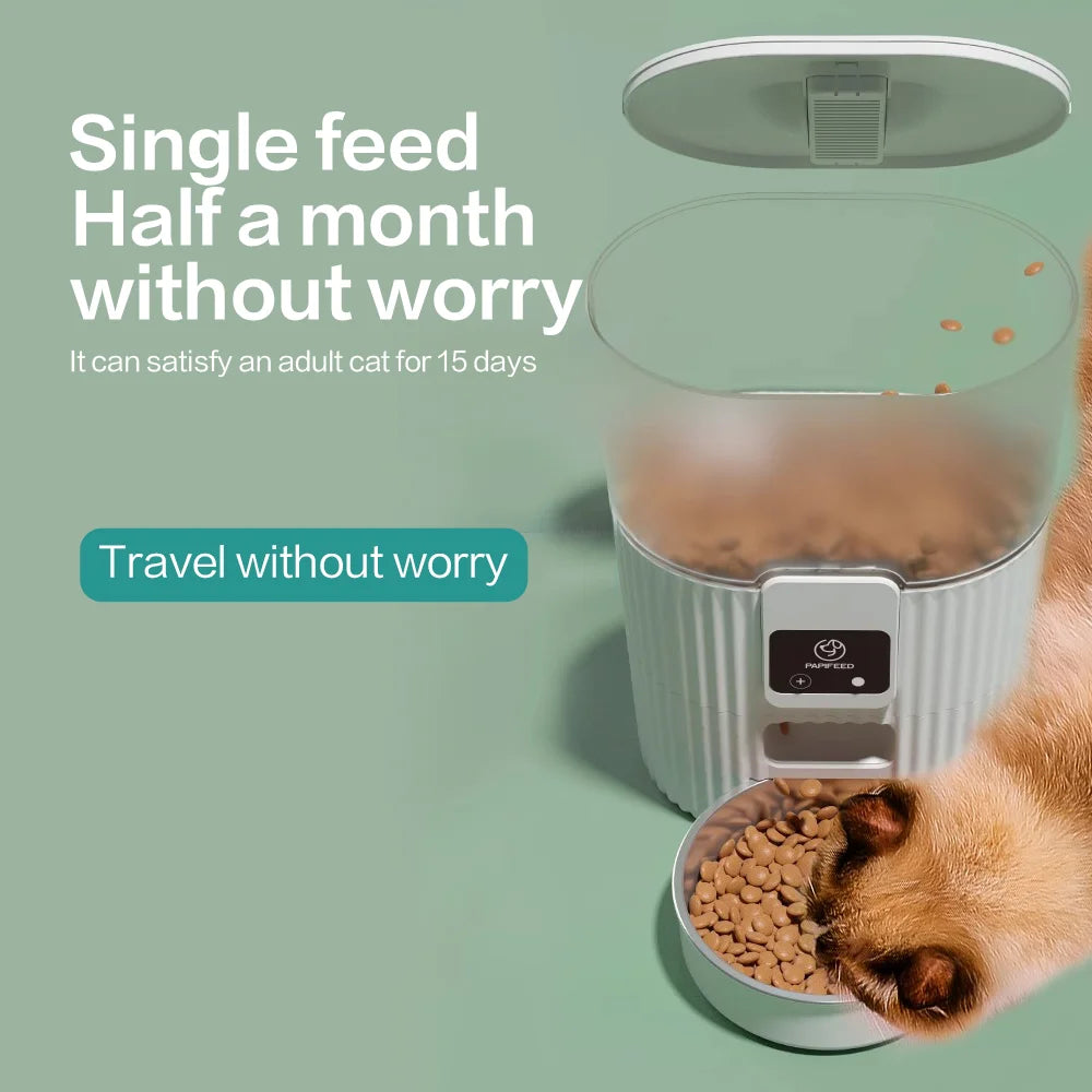 PAPIFEED Smart WiFi Pet Feeder – Automatic Cat & Dog Dispenser