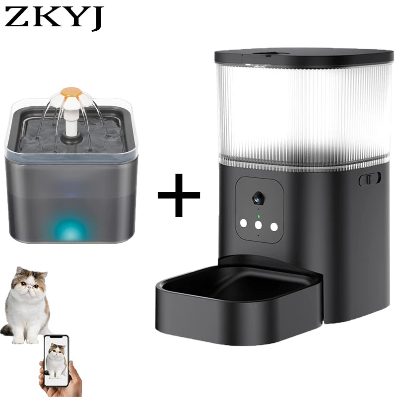 Smart Pet Feeder with Camera – 3L Automatic Cat & Dog Feeder, Voice & Video Support, WIFI Dog Food Feeding Bowl