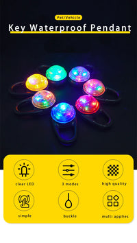 Waterproof Dog Night Light Clip Pet  LED Walking Light  Light for Night Walking Harness/Leash Safety Dog collar for small dogs