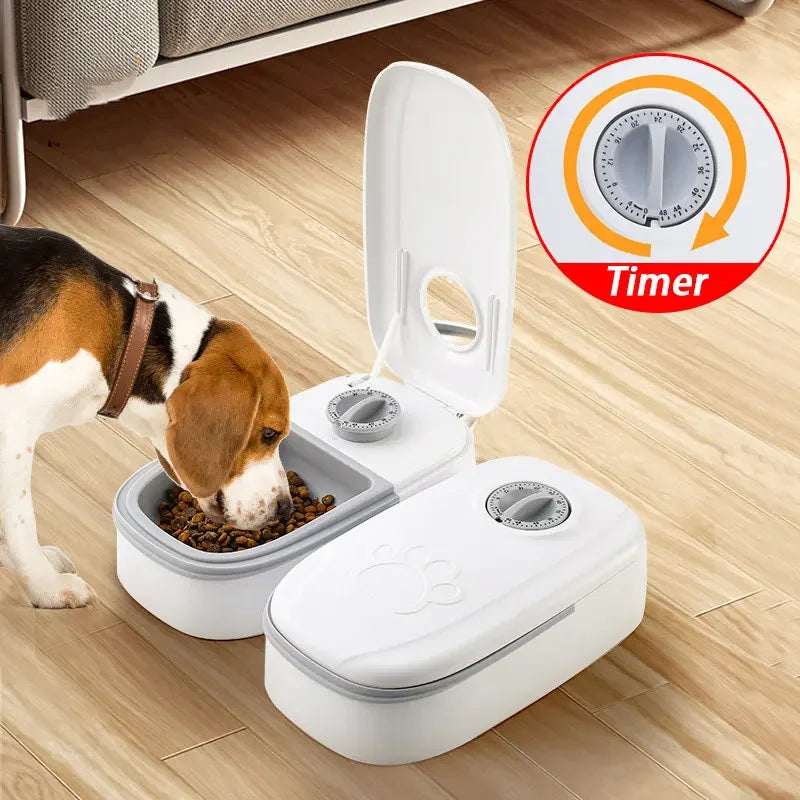 Pet Automatic Timing Feeder – Detachable Auto Dog Dry Food Dispenser, Smart Timed Pet Food Feeder for Cats & Dogs