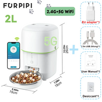 Automatic Cat Feeders – 5G WiFi 4L Smart Tuya APP Control Furpipi Pet Feeder for Remote Feeding, Automatic Cat & Dog Food Dispenser