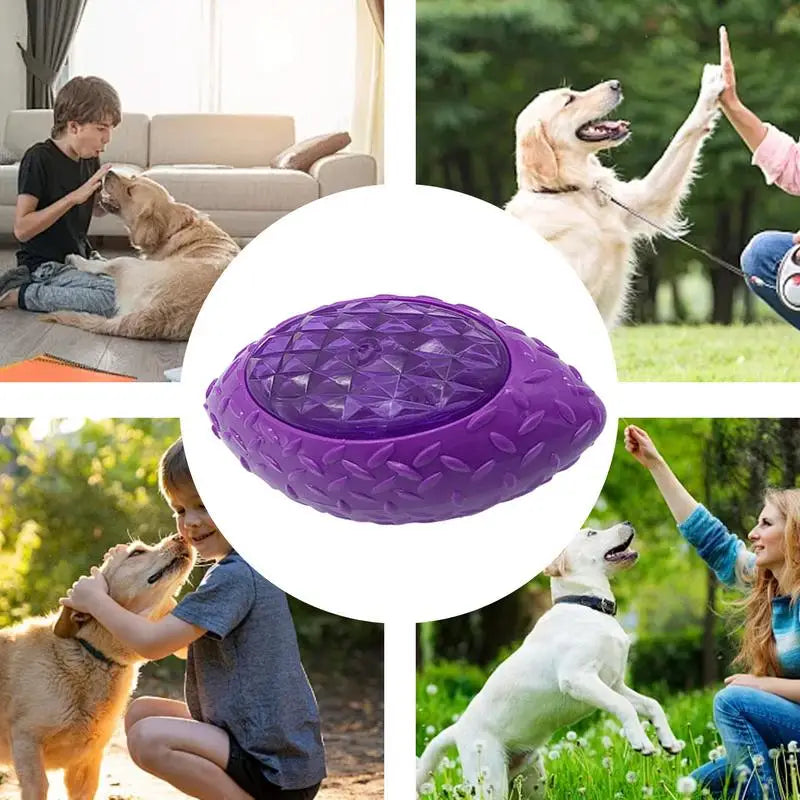 Dog Toy Ball Rubber Toy Flashing Balls For Dog Chew Rubber Interactive Teeth Cleaning Dog Chew Toy For Medium Small Dogs Puppies