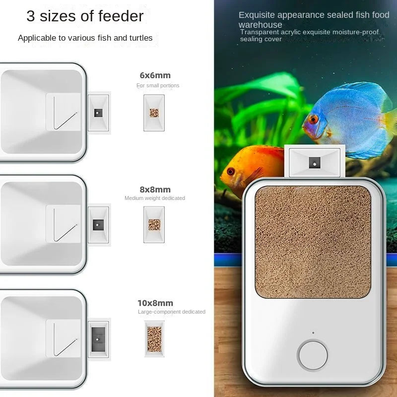 Automatic Aquarium Fish Tank Feeder Timing/Wifi Wireless Smart Phone App Intelligent Speaker Voice Remote Control Fish Feeding