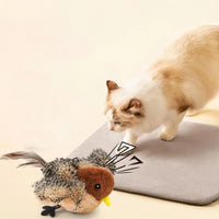 Flapping Bird Cat Toy USB Rechargeable Touch Activated Kitten Toy Remote Control Interactive Cat Feather Chaser Toy