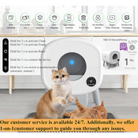 Large Electric Kitty Litter Box-APP Control,Self-Cleaning Cat Litter Box, Automatic Litter Box-Robot for Multiple Cats,Odor-Free