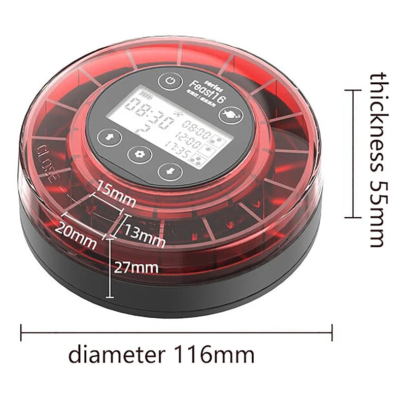 Automatic Aquarium Fish Feeder – Timer, Rechargeable, LCD Display