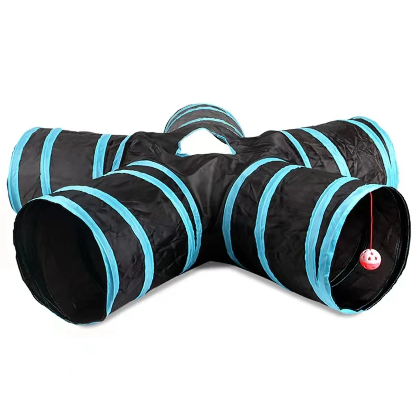 Soft, Cozy and Ultimate Interactive Five-Channel Cat Tunnel with Sound Paper - Comfortable Training Toy for Pets - Snug Cat Tent