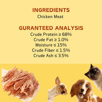 150g/5.29oz Chicken Jerky and Duck Jerky Dog Treats For Small, Medium, Large Dog, Made With Real Pure Chicken, Healthy