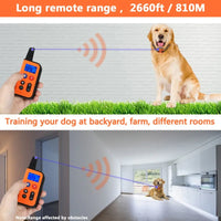 Electric Dog Training Collar Waterproof Dog Bark Collar With Remote Control Anti Barking Device for All Size Dogs Pet Supplies