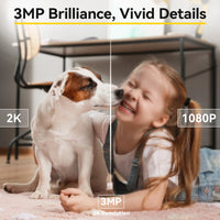 BoyKeep 3MP WiFi Smart Baby Monitor Camera – 5G/2.4GHz, Automatic Tracking, 24/7 Video Surveillance