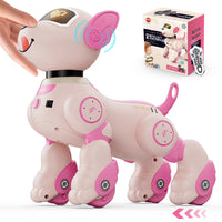 VATOS Robot Dog Toy for Kids Voice 2.4GHz Remote Control Robot Pet Touch Sensor 20+ Mode Puppy Toy for Kids Girls Orange