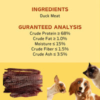 150g/5.29oz Chicken Jerky and Duck Jerky Dog Treats For Small, Medium, Large Dog, Made With Real Pure  Duck - Healthy