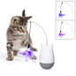 Cat Feather Toy Spinning Teaser Kitten Interactive Play Indoor Pet Toys USB Charging Gift