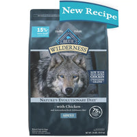 Dry Food for Dogs Wilderness High Protein Natural Adult Dry Dog Food Plus Wholesome Grains Chicken 24 Lb Bag Free Shipping Feed