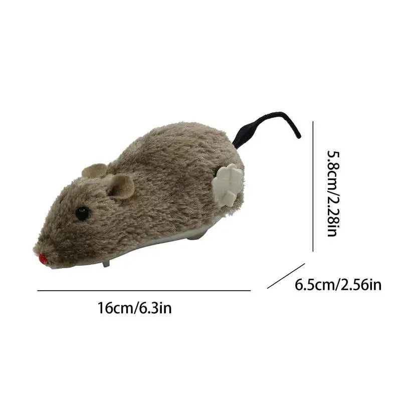 1pcs Fun Mouses Toy and Interactive Plush Wind-Up for Cats Dogs and Kids Mechanical Moving Animal Toy for Playtime and Pranks