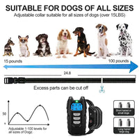 Electric Dog Training Collar Remote Control Shock Vibration Sound Anti-Bark Collar Waterproof Anti Barking Pet Dogs Supplies