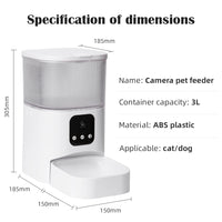 Smart Pet Feeder with Camera – 3L Automatic Cat & Dog Feeder, Voice & Video Support, WIFI Dog Food Feeding Bowl