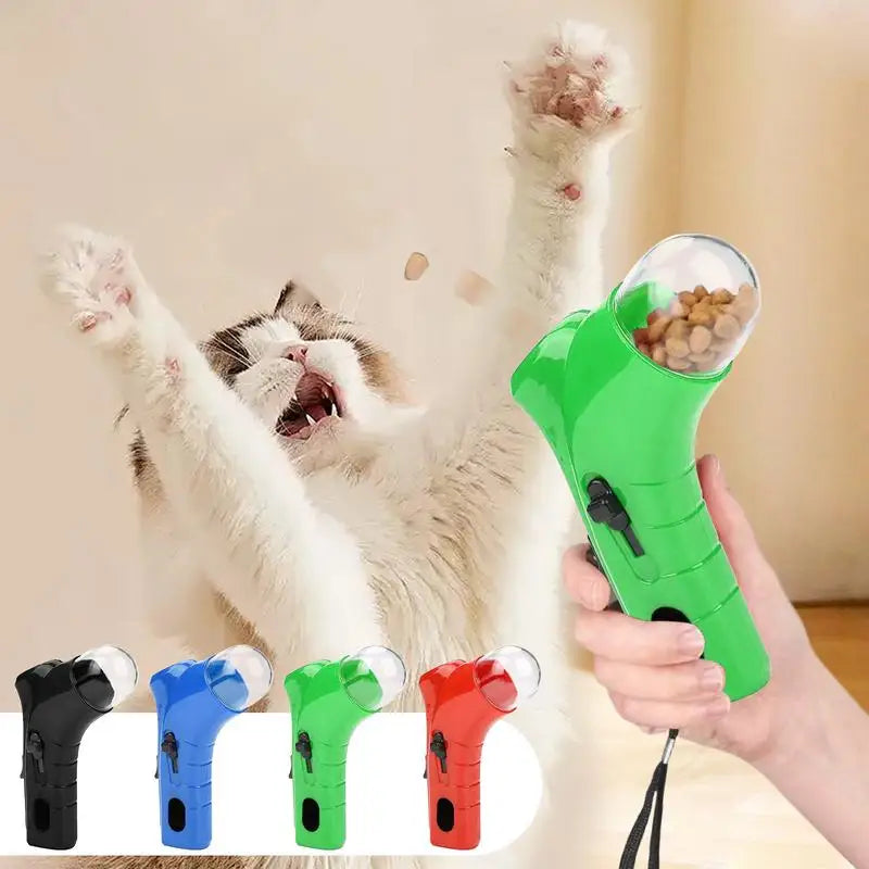 Cat Treat Guns Shooter Interactive Launch Training Toy For Pet Kitten Creative Mini Shooting Guns Games Handheld Pet Supplies