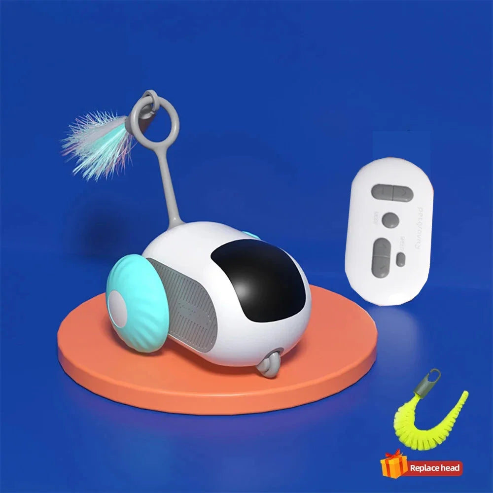 Turbo Tail Cat Toy Three Modes Interactive Electronic Smart Cat Toy Remote Control Rechargeable Automatic Moving Cat Exercise