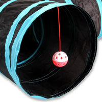 Soft, Cozy and Ultimate Interactive Five-Channel Cat Tunnel with Sound Paper - Comfortable Training Toy for Pets - Snug Cat Tent