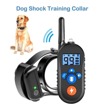 800meters Electric Dog Training Collar Remote Control Waterproof Rechargeable Pet Dog Bark Stop Shock Collar Electric Shocker