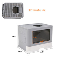 Fully Enclosed & Foldable Cat Litter Box – Top Entry, Storage & Deodorization, Easy to Clean Covered Design