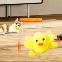 Smart Automatic Cat Toys Flapping Duck Interactive Electric Bird Toys Cat Plush Toy With Catnip Vibration Sensor Cats Game Toy