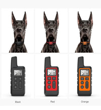 500m Electric Dog Training Collar Pet Remote Control Waterproof Rechargeable with LCD Display for All Size Shock Vibration Sound