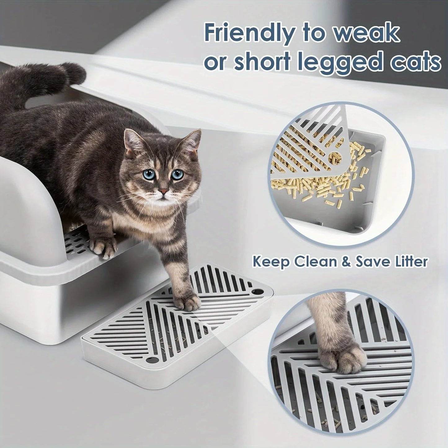 Self-Cleaning Cat Litter Box – Odor Control, Easy Disposal & Spacious Design