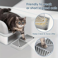 Self-Cleaning Cat Litter Box – Odor Control, Easy Disposal & Spacious Design