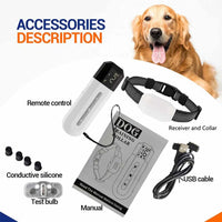 800M Electric Dog Training Collar Rechargeable Dog Bark Collar Remote Control Sound Vibration Shock for Small/Medium/Large Dogs