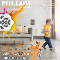 VATOS Robot Dog Toy for Kids Voice 2.4GHz Remote Control Robot Pet Touch Sensor 20+ Mode Puppy Toy for Kids Girls Orange