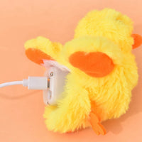 Smart Automatic Cat Toys Flapping Duck Interactive Electric Bird Toys Cat Plush Toy With Catnip Vibration Sensor Cats Game Toy