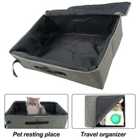 Collapsible Travel Cat Litter Box – Portable, Oxford Cloth, PP Board Design for Kitties