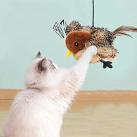 Flapping Bird Cat Toy USB Rechargeable Touch Activated Kitten Toy Remote Control Interactive Cat Feather Chaser Toy