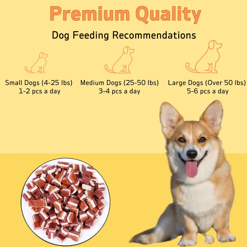 100g/3.53oz Beef And Meat Cubes Dog Treats For Small, Medium, & Large Dog, Healthy, Easily Digestible