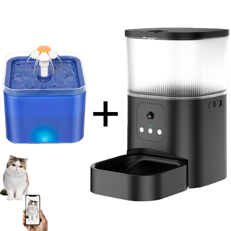 Smart Pet Feeder with Camera – 3L Automatic Cat & Dog Feeder, Voice & Video Support, WIFI Dog Food Feeding Bowl